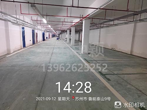 蘇州魯能泰山停車場(chǎng)劃線_車庫(kù)劃線項(xiàng)目順利完成。